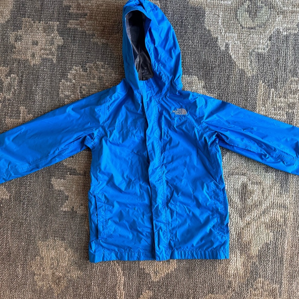 North face blue boys rain jacket size 14-16
